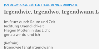Söhne stammheims searching for the jan soul rebels: Irgendwie Irgendwo Irgendwann Lyrics By Jan Delay A K A Eissfeldt Feat Dennis Dubplate Im Sturz Durch Raum