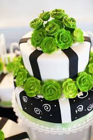 Black And Green Wedding Cake Black White And Green Wedding Cake Lime Green Weddings Green Wedding Cake Beautiful Wedding Cakes