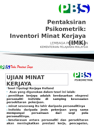 2 ujian minat kerjaya teori tipologi kerjaya holland psikometrik teori tipologi kerjaya holland asas yang digunakan dalam teori ini ialah: 003 Inventori Minat Kerjaya