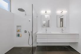 Looking for bathroom design ideas? Best 56 Modern Bathroom Glass Tile Walls Design Photos And Ideas Dwell