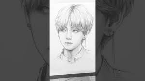 Who is v of bts bangtan boys? Bts Member V Pencil Drawing Novocom Top