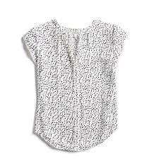 Black And White Polka Dot Short Sleeve Shirt Stitch Fix Spring Stylist Picks White And Black Polka Dot Cap Sleeve Blouse Stitch Fix Outfits Fix Clothing Spring Dresses Casual