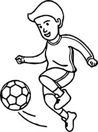 Soccer Cartoon Playing Football Coloring Page Football Coloring Pages Stick Men Drawings Soccer Drawing