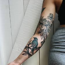 Bird And Rose Tattoo Bird And Flowers Tattoo Bird On A Branch And A Flower Tattoo On The Right Arm Https Tattoogrid Bird And Flower Tattoo Bird Tattoos Arm Bird Tattoos For Women