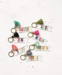 Personalized Name Keychain Custom Tassel Clear Keychain Back Etsy Resin Jewelry Diy Monogram Keychain Diy Resin Crafts