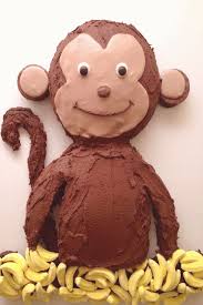 Idee Pour Un Gateau Danniversaire Singe Au Glacage Chocolat A Decoration Simple Sans Pate Glacage Chocolat Gateau Anniversaire Gateau Savoureux