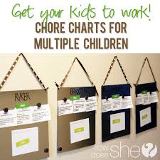 Chore Chart For Multiple Children Put Your Kids To Work