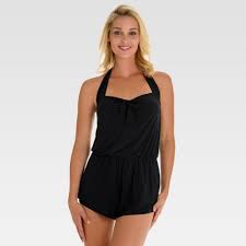 Women S Swim Romper Aqua Green Black Xl Modest Swimsuits Romper Swimsuit Rompers