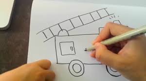 Firetruck, fire engine, fire truck. How To Draw A Firetruck For Kids And Toddlers So Easy And Fun Youtube