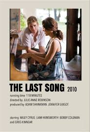 The Last Song By Millie In 2020 Movie Poster Wall Film Posters Vintage Film Posters Minimalist