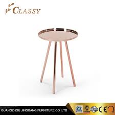 As well as large coffee tables, youll also find plenty of smaller gold side tables for placing next to your sofas or chairs. China Hot Sale Furniture Rose Gold Metal Side Table China Metal Side Table Tables