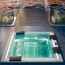 Outdoor Whirlpool Minipool Hydrospa Zen Gruppo Treesse With Ghost System Measure 280x235x85h The Minipool Is Equ Jacuzzi Outdoor Hot Tub Outdoor Outdoor Spa