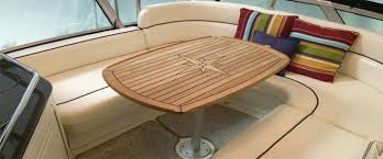 These tops are available as small as 36″ x 36″ and as large as 60″ x 60″ with two 12″ leaves. 35 Teak Tables For Boats Quality Teak