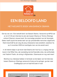 Onsmagazijn Com Nl Nu Bij Onsmagazijn Com Een Beloofd Land Van Barack Obama Milled