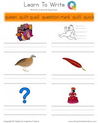 English informal letter example on: Learn To Write Words That Start With Q