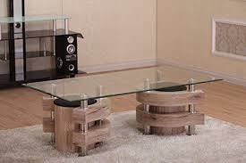 Kraft eiche dunkel dekor / 1 ablagefach. Couchtisch Mit 2 Hocker 130x70 San Remo Eiche Hocker Glas Tisch Holz Garnitur Beistelltisch Wohnzimmertisch Holz Com
