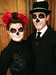 The Day Of The Dead Couple Halloween Halloween Diy Halloween Costume