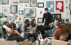 A Living Room With Six People Gathered Around A Sofa Ikea Sofa Outdoor Bedroom