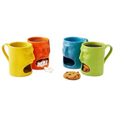 These Colorful Face Shaped Ceramic Mugs Have A Special Cubby For Holding Your Snacks Mugs Face Mug Mad Hatter Tea Party