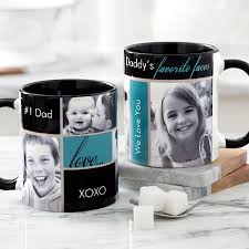 Our faces ceramic coffee mugs come in two sizes (11 oz. Photo Personalized Black Handle Coffee Mugs Favorite Faces Photo Gifts