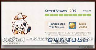 Maybe you would like to learn more about one of these? A Thousand Questions With Paimon Answers Zilliongamer