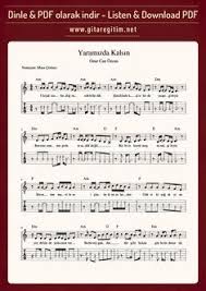 Yaramizda Kalsin Gitar Nota Tab Gitaregitim Net Notalara Dokulmus Muzik Gitar Muzik