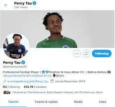 View the player profile of brighton and hove albion forward percy tau, including statistics and photos, on the official website of the premier league. Tau Changes Twitter Bio Amid Rumour Of Returning To Brighton The Citizen