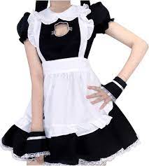 Amazon.com: Japanese Anime Sissy Maid Dress Cosplay Lovely Black Maid  Outfit Lolita Dress French Apron Maid Fancy Dress Costume Set: Clothing,  Shoes & Jewelry