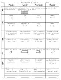 6th grade math task cards: Sixth Grade Spiral Daily Weekly Math Homework Common Core References Weeks 1 12