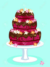 Just the perfect dessert for birthdays, christmas, or any other special occasion! Red Velvet Cake With Chocolate Icing And Flowers Birthday Wedding Or Other Celebration Royalty Free Cliparts Vectors And Stock Illustration Image 26275540