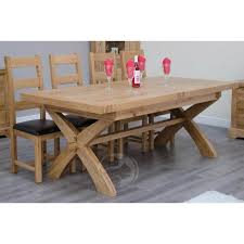 Coniston Rustic Solid Oak X Leg Extending Dining Table Solid Oak Dining Table Oak Dining Table Dining Table
