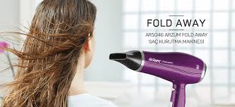 Ar5046 Fold Away Sac Kurutma Makinesi Siyah Arzum