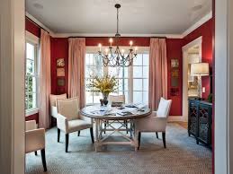 Dining room color trends 2014. Red Dining Room With White Upholstered Chairs Hgtv