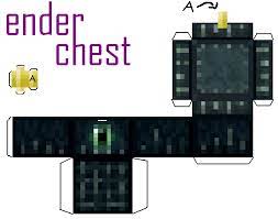Papercraft Ender Chest With Lid Minecraft Printables Minecraft Blocks Minecraft Templates
