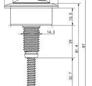 Botón De Descarga De Inodoro Botón De 87,2 X 48 Mm ...