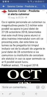 Oamenii care au prezis seismul din 28 octombrie: In Zona Vrancea S A Produs Azi Noapte Un Cutremur De 5 8 Grade Pe Scara Richter Cer Si Pamant Romanesc