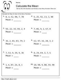 5 Worksheets For Calculating Mean Averages Mathematics Worksheets Mean Median And Mode Worksheets