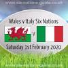 Teams italy wales played so far 2 matches. 1