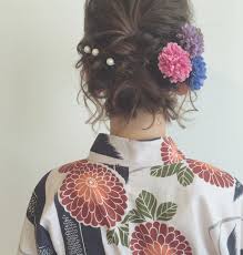 ショートでも大丈夫短めヘアの浴衣アップアレンジ ヘアアレンジ