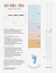 stride rite shoes size chart