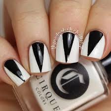 Black And White Nail Art Design 50 Best Black And White Nail Designs Stayglam White Nail Designs Triangle Nails Black And White Nail Designs
