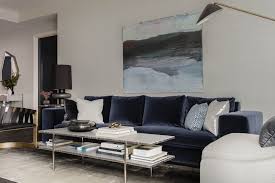 50 Liberty 1 Elms Interior Design Living Area With Lush Navy Blue Sofa Silk Ombre Are Interior Design Your Home Boston Interior Design Rugs In Living Room