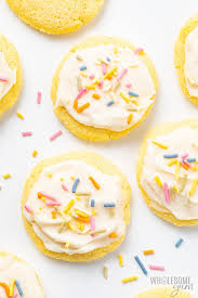 The sugar cookies are great without the frosting dipped or drizzled in chocolate because let's get real; Coconut Flour Keto Sugar Cookies Recipe Wholesome Yum