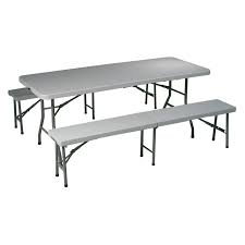 Made of plastic moulded resin producing a beautiful rattan effect, a material resistant to salt water, chlorine and sun creams. Office Star Products 3 Piece Folding Table And Bench Set Walmart Com Walmart Com