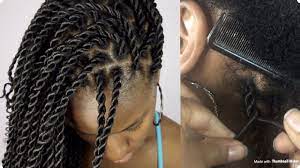Locked it with an elastic band. How To Senegalese Twists For Beginners Step By Step Youtube