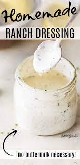 Homemade Ranch Dressing Ranch Dressing Recipe Homemade Salad Dressing Recipes Homemade Homemade Ranch
