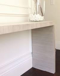 White Gold Ikea Hack Malm Table To Grasscloth Console Ikea Decor Ikea Hack Home Diy