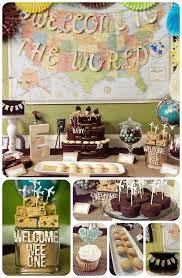 Our Welcome To The World Baby Shower B Lovely Events Adventure Baby Shower Travel Baby Shower Theme Travel Baby Showers