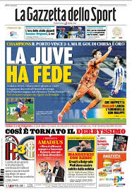 Pagina ufficiale del quotidiano sportivo più diffuso in italia. La Gazzetta Dello Sport La Prima Pagina Della Gazzetta Di Oggi La Juve Ha Fede Tutte Le Notizie Https Trib Al Qdf81ea Facebook