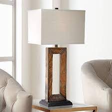 Taos Large Rectangular Slate Table Lamp Amazon Com Natural Table Lamps Table Lamp Rustic Table Lamps